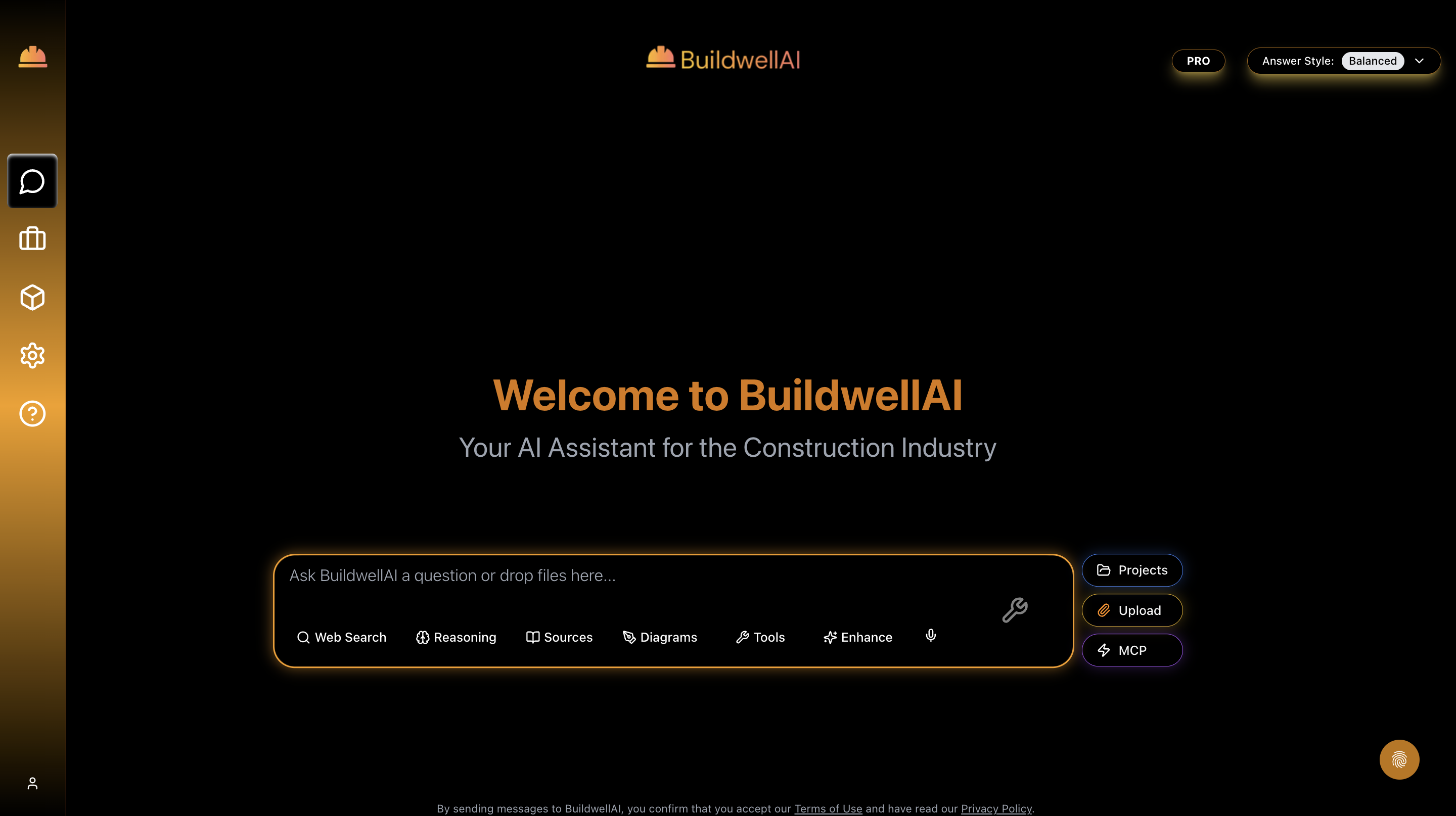BuildWell AI hero section